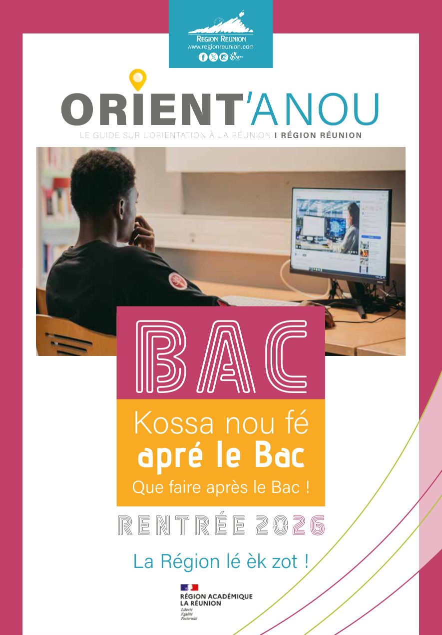 Couverture du guide Kossa nou fé apré le Bac — Région Réunion 2026