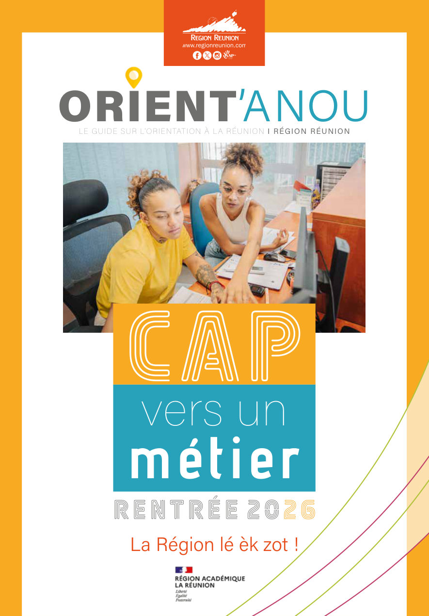 Couverture du guide CAP vers un métier — Région Réunion 2026